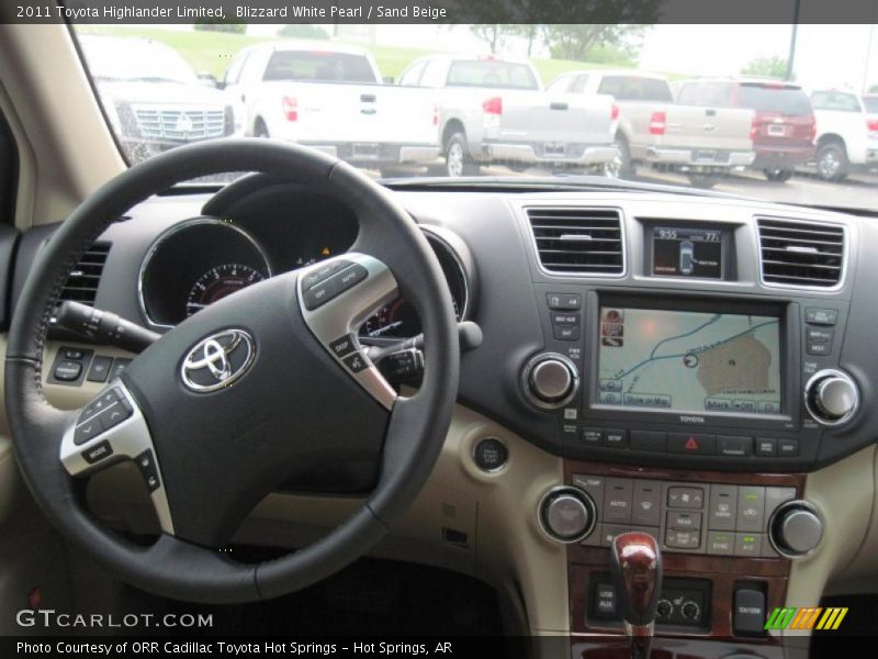 Blizzard White Pearl / Sand Beige 2011 Toyota Highlander Limited