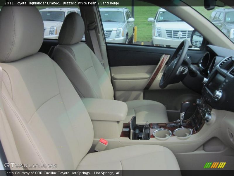 Blizzard White Pearl / Sand Beige 2011 Toyota Highlander Limited