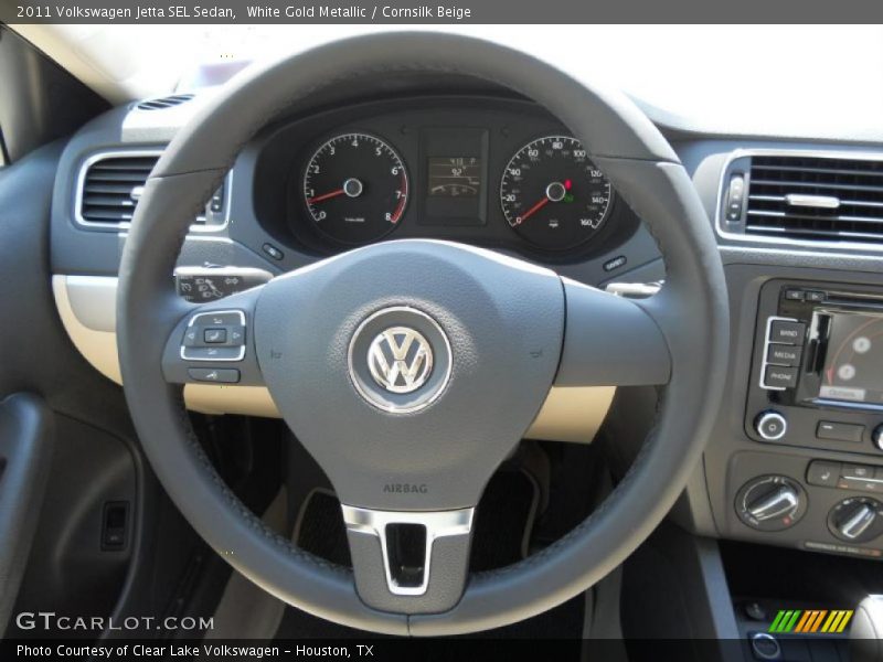 White Gold Metallic / Cornsilk Beige 2011 Volkswagen Jetta SEL Sedan