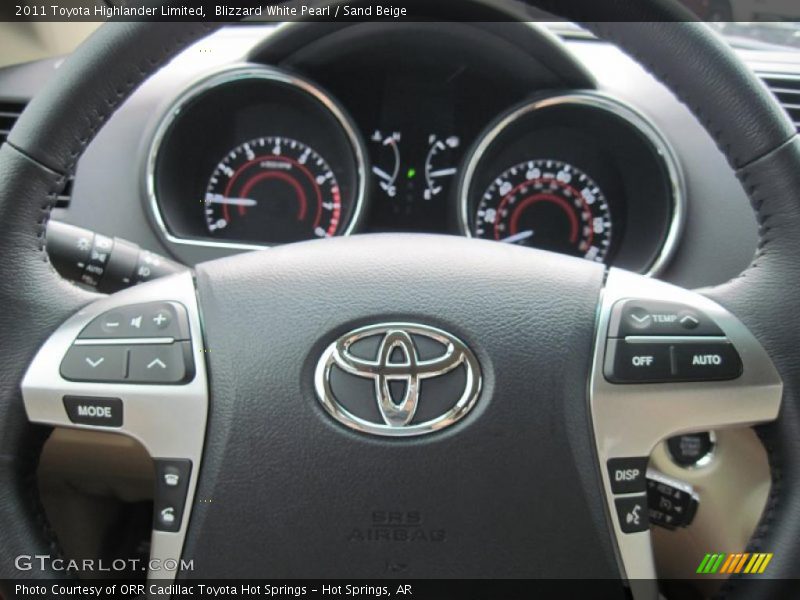 Blizzard White Pearl / Sand Beige 2011 Toyota Highlander Limited