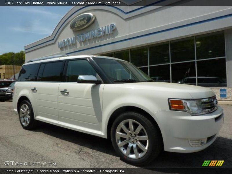 White Suede Clearcoat / Medium Light Stone 2009 Ford Flex Limited