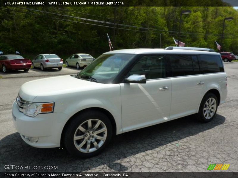 White Suede Clearcoat / Medium Light Stone 2009 Ford Flex Limited