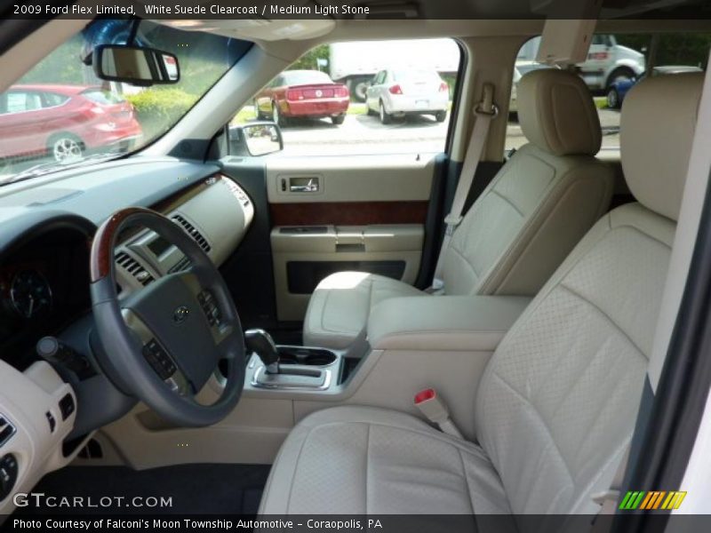 White Suede Clearcoat / Medium Light Stone 2009 Ford Flex Limited