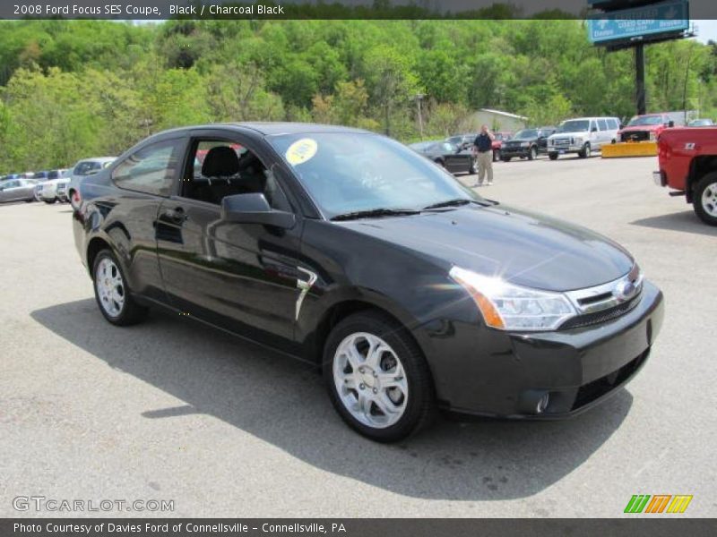 Black / Charcoal Black 2008 Ford Focus SES Coupe