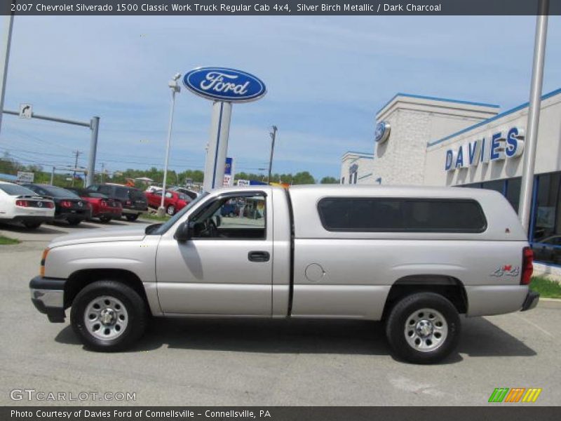 Silver Birch Metallic / Dark Charcoal 2007 Chevrolet Silverado 1500 Classic Work Truck Regular Cab 4x4