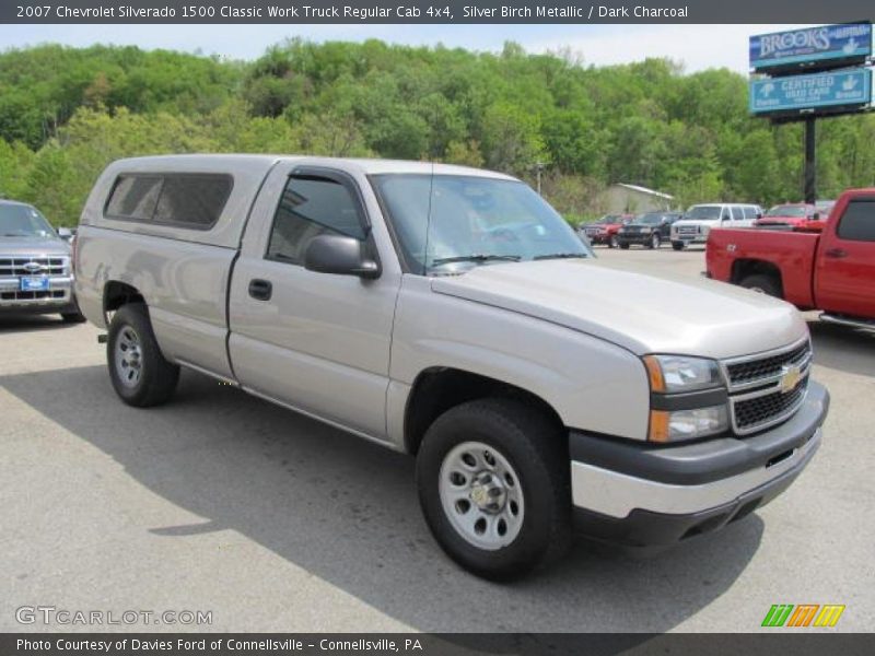 Silver Birch Metallic / Dark Charcoal 2007 Chevrolet Silverado 1500 Classic Work Truck Regular Cab 4x4