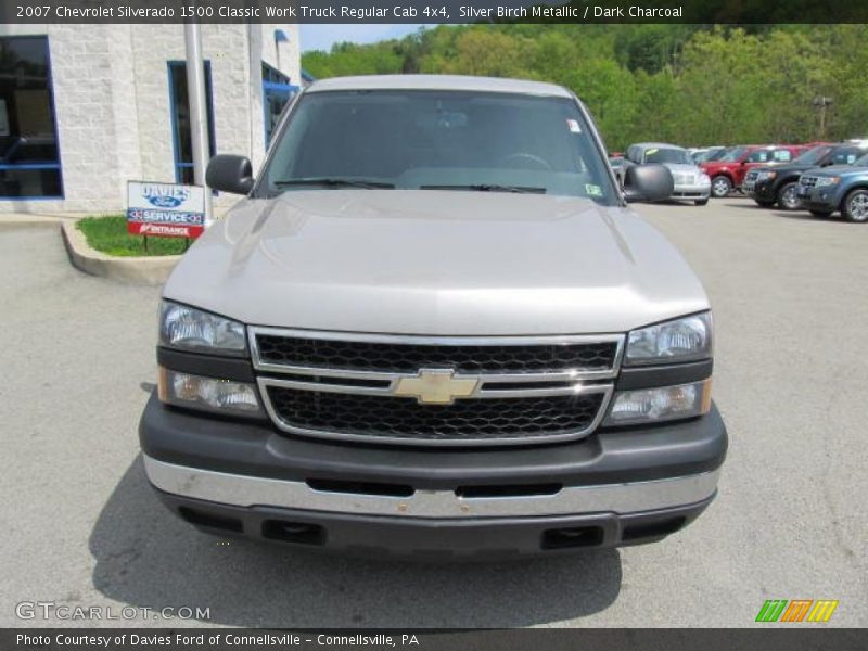 Silver Birch Metallic / Dark Charcoal 2007 Chevrolet Silverado 1500 Classic Work Truck Regular Cab 4x4