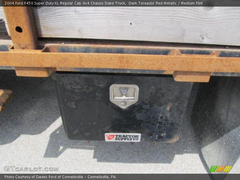 Dark Toreador Red Metallic / Medium Flint 2004 Ford F450 Super Duty XL Regular Cab 4x4 Chassis Stake Truck