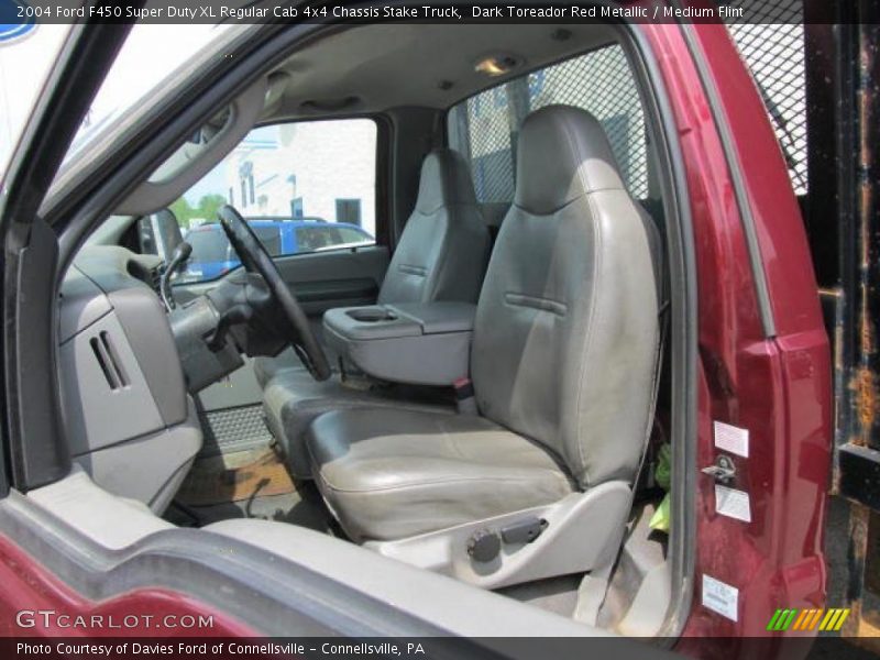 Dark Toreador Red Metallic / Medium Flint 2004 Ford F450 Super Duty XL Regular Cab 4x4 Chassis Stake Truck