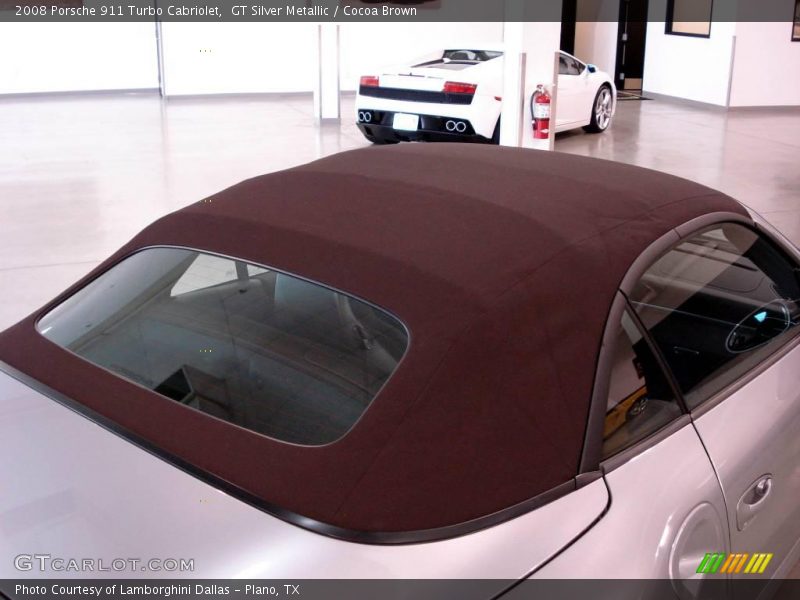GT Silver Metallic / Cocoa Brown 2008 Porsche 911 Turbo Cabriolet