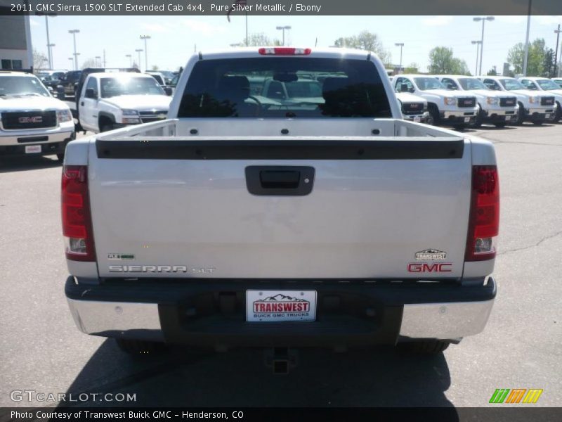 Pure Silver Metallic / Ebony 2011 GMC Sierra 1500 SLT Extended Cab 4x4
