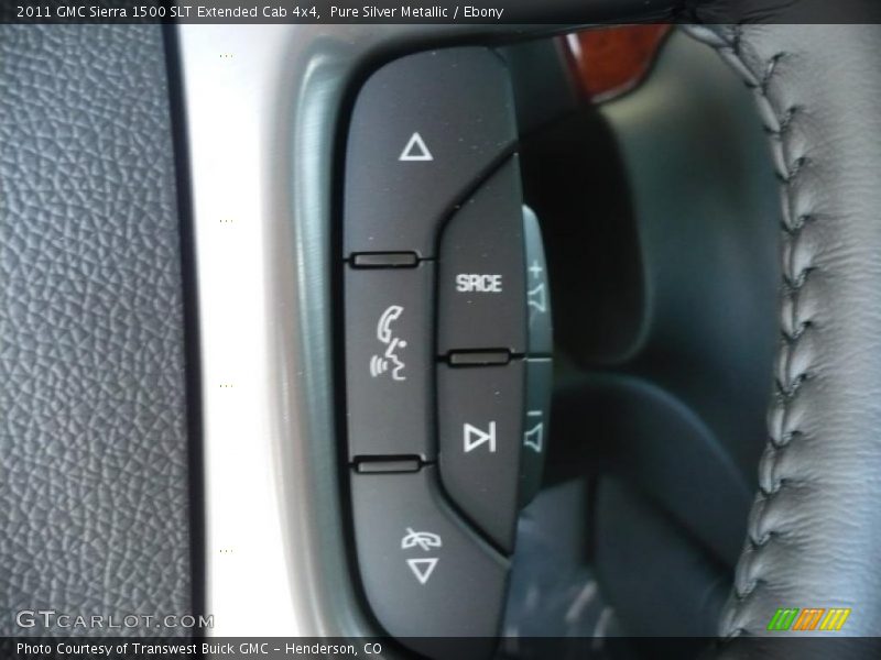 Pure Silver Metallic / Ebony 2011 GMC Sierra 1500 SLT Extended Cab 4x4