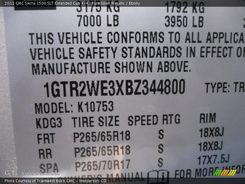 Pure Silver Metallic / Ebony 2011 GMC Sierra 1500 SLT Extended Cab 4x4