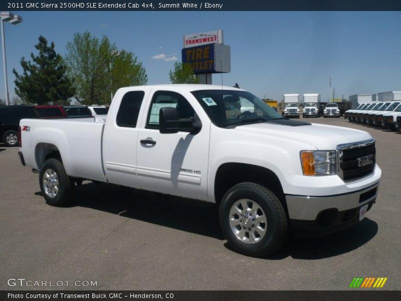 Summit White / Ebony 2011 GMC Sierra 2500HD SLE Extended Cab 4x4