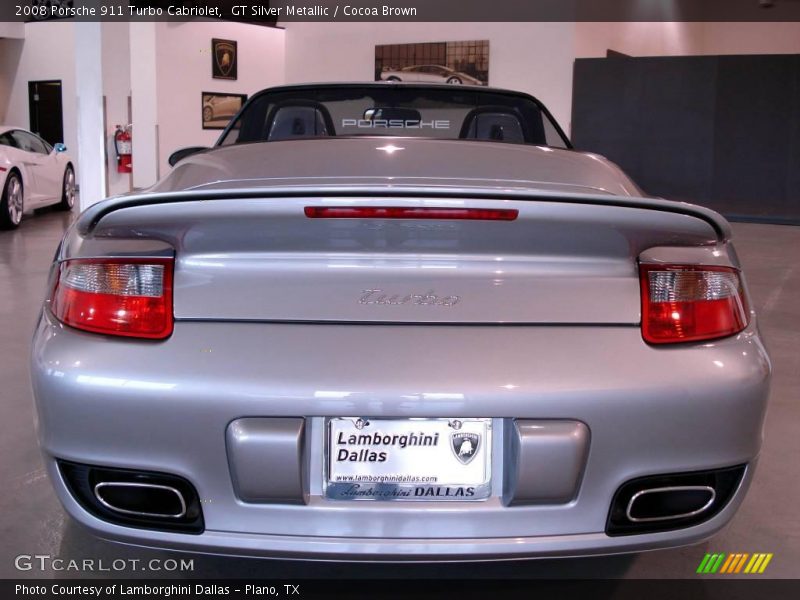 GT Silver Metallic / Cocoa Brown 2008 Porsche 911 Turbo Cabriolet