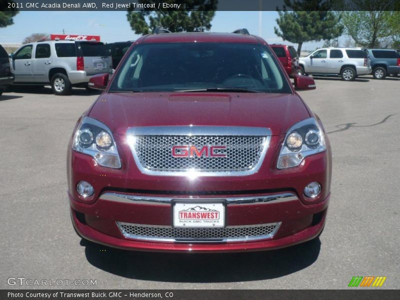 Red Jewel Tintcoat / Ebony 2011 GMC Acadia Denali AWD
