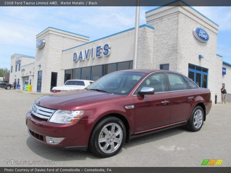 Merlot Metallic / Black 2008 Ford Taurus Limited AWD