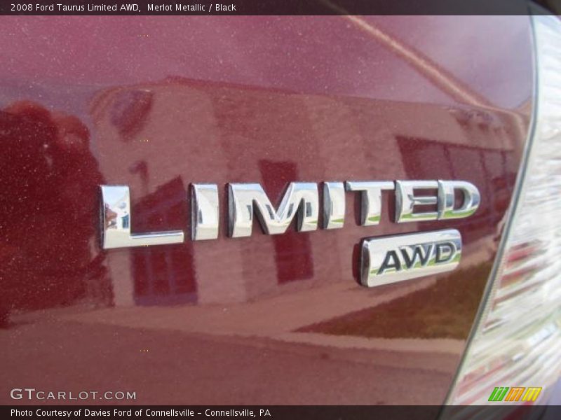 Merlot Metallic / Black 2008 Ford Taurus Limited AWD