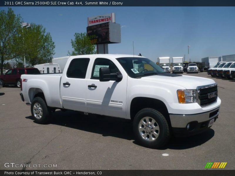 Summit White / Ebony 2011 GMC Sierra 2500HD SLE Crew Cab 4x4