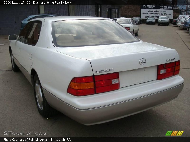 Diamond White Pearl / Ivory 2000 Lexus LS 400