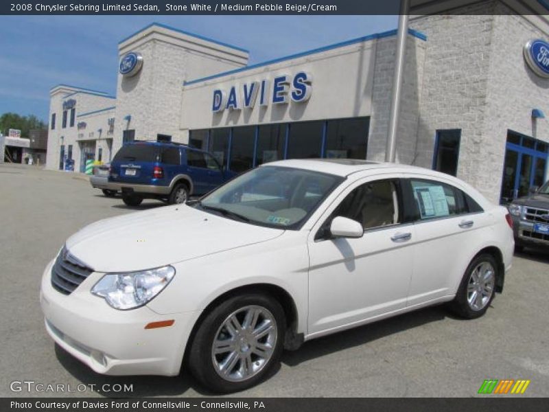 Stone White / Medium Pebble Beige/Cream 2008 Chrysler Sebring Limited Sedan