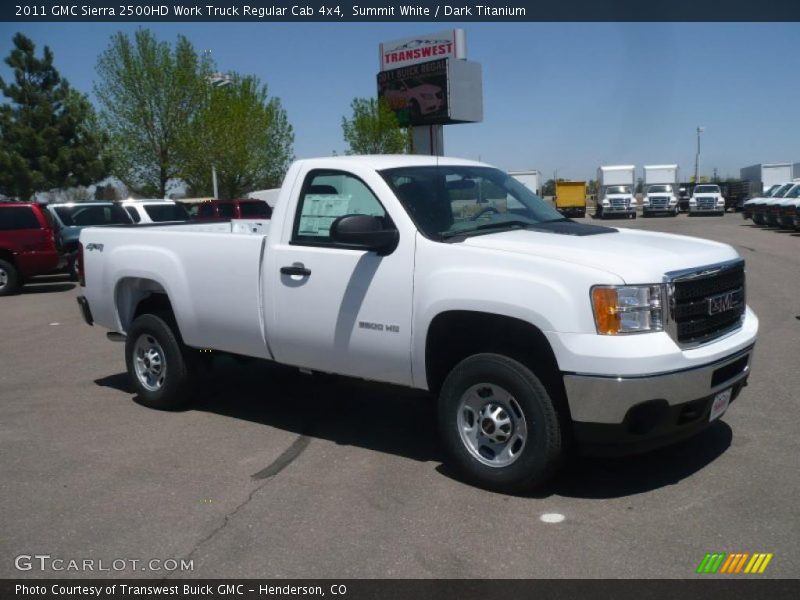 Summit White / Dark Titanium 2011 GMC Sierra 2500HD Work Truck Regular Cab 4x4