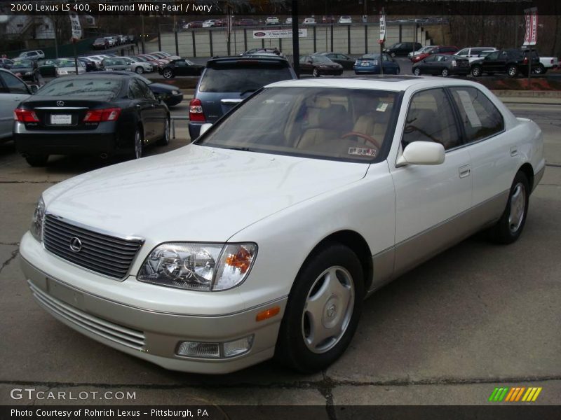 Diamond White Pearl / Ivory 2000 Lexus LS 400