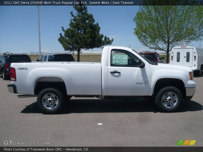 Summit White / Dark Titanium 2011 GMC Sierra 2500HD Work Truck Regular Cab 4x4
