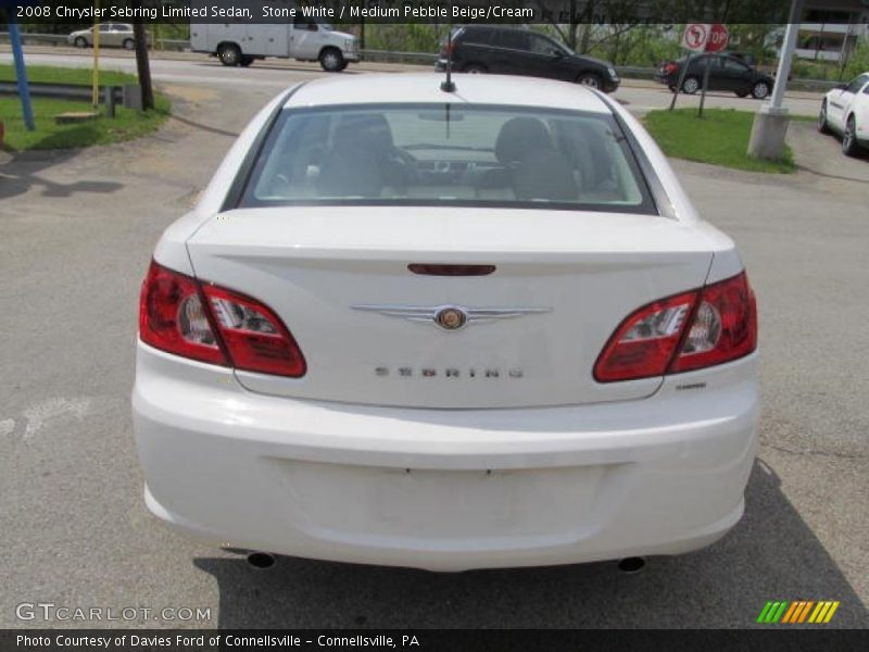 Stone White / Medium Pebble Beige/Cream 2008 Chrysler Sebring Limited Sedan