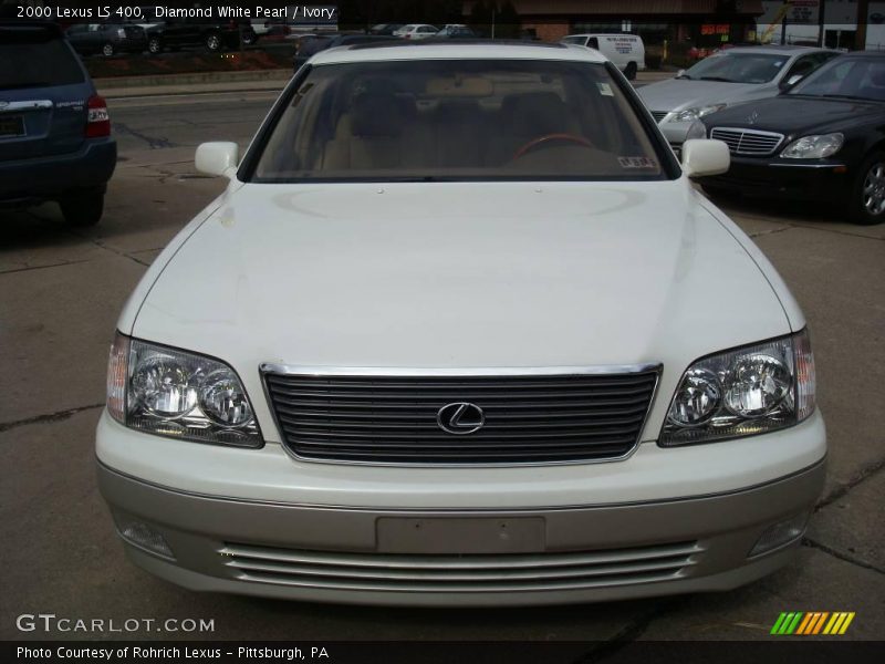 Diamond White Pearl / Ivory 2000 Lexus LS 400