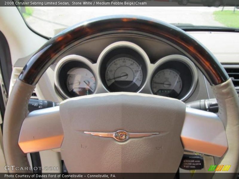 Stone White / Medium Pebble Beige/Cream 2008 Chrysler Sebring Limited Sedan