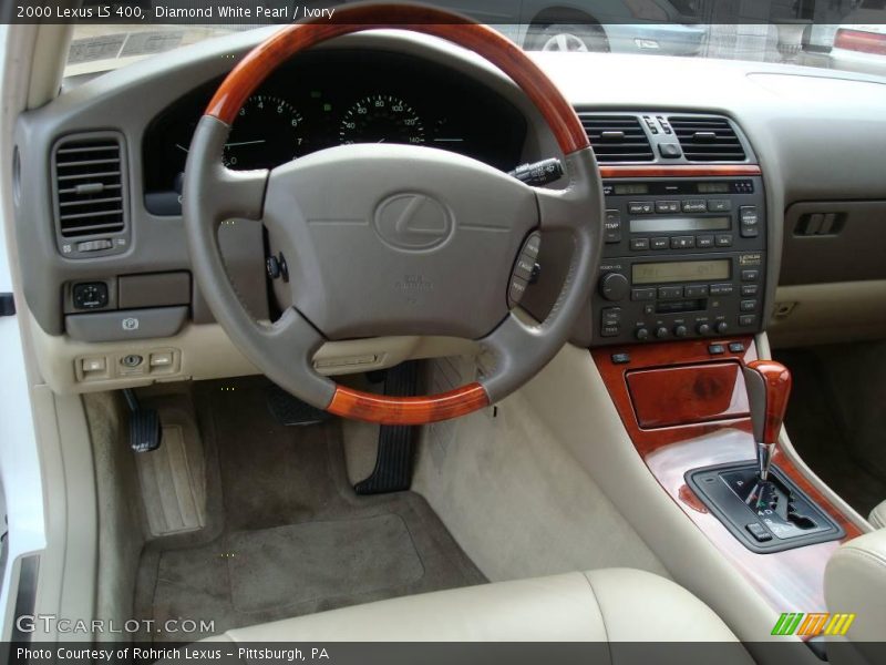 Diamond White Pearl / Ivory 2000 Lexus LS 400