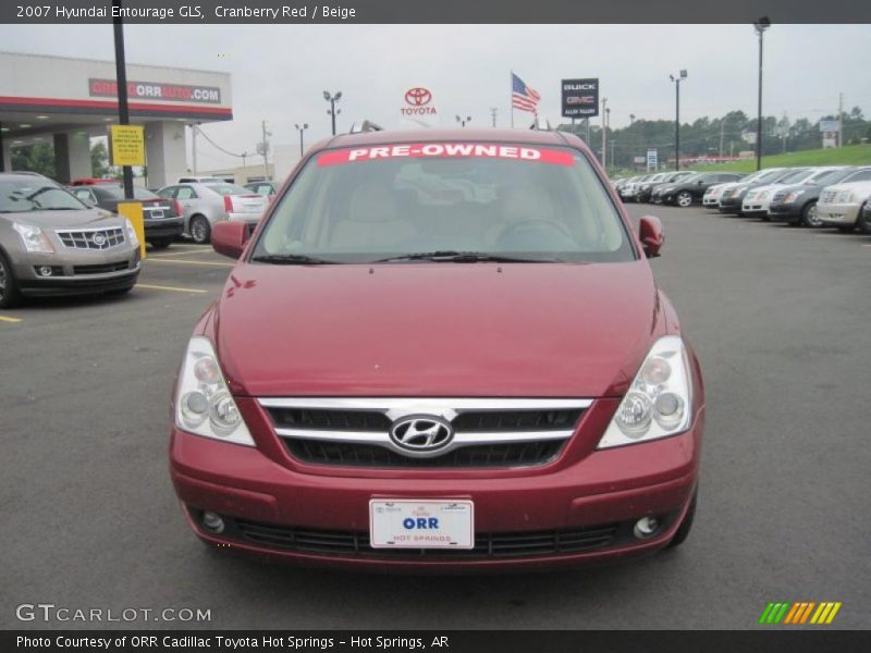 Cranberry Red / Beige 2007 Hyundai Entourage GLS