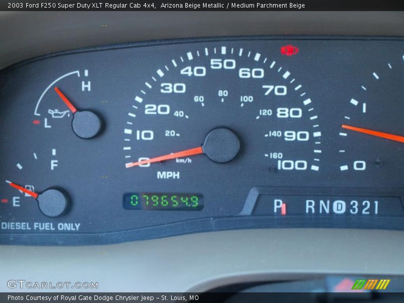 Arizona Beige Metallic / Medium Parchment Beige 2003 Ford F250 Super Duty XLT Regular Cab 4x4