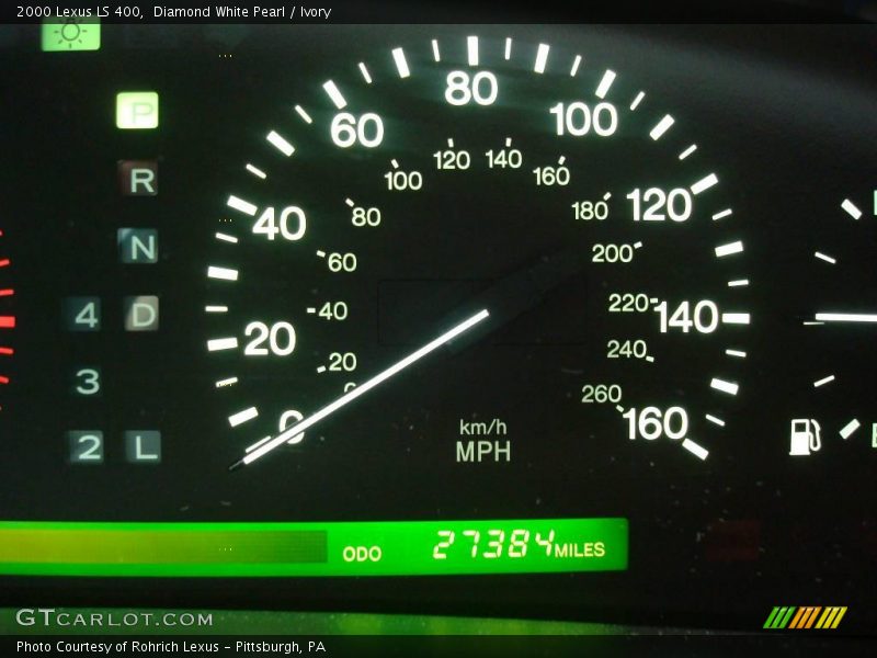 Diamond White Pearl / Ivory 2000 Lexus LS 400
