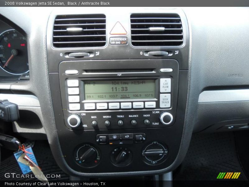 Black / Anthracite Black 2008 Volkswagen Jetta SE Sedan