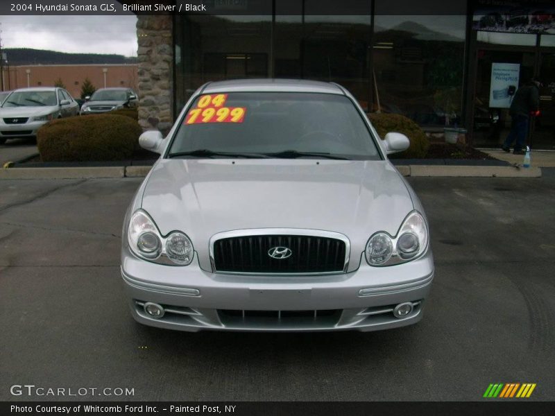 Brilliant Silver / Black 2004 Hyundai Sonata GLS