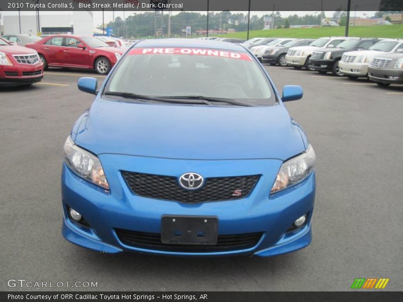 Blue Streak Metallic / Dark Charcoal 2010 Toyota Corolla S