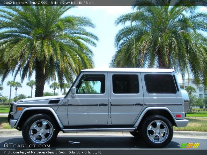 Brilliant Silver Metallic / Black 2002 Mercedes-Benz G 500