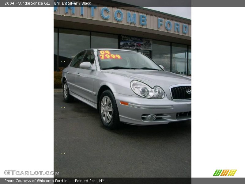 Brilliant Silver / Black 2004 Hyundai Sonata GLS