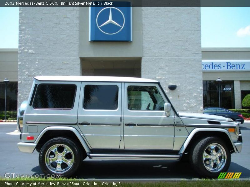 Brilliant Silver Metallic / Black 2002 Mercedes-Benz G 500