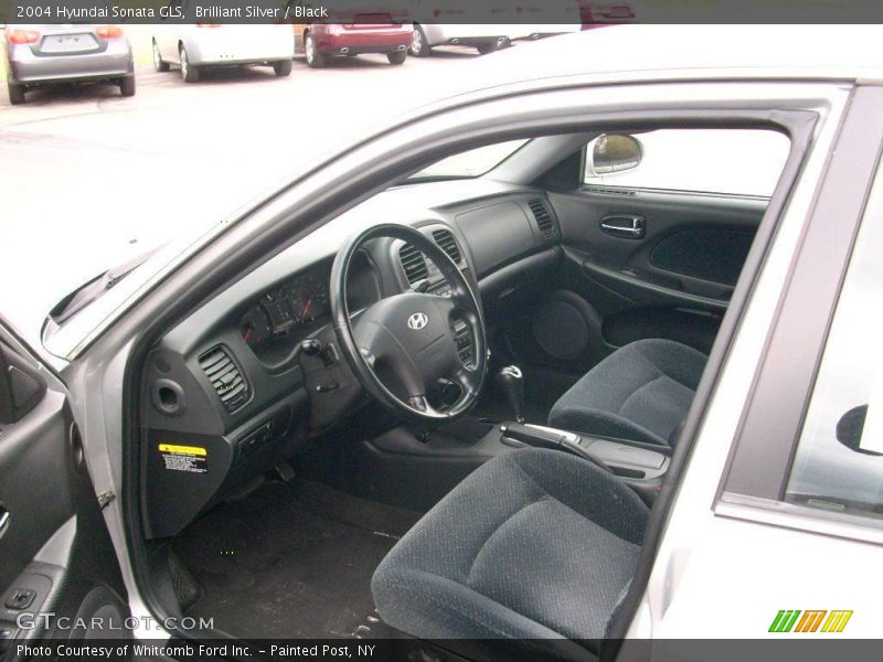 Brilliant Silver / Black 2004 Hyundai Sonata GLS