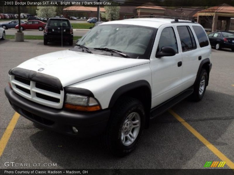 Bright White / Dark Slate Gray 2003 Dodge Durango SXT 4x4