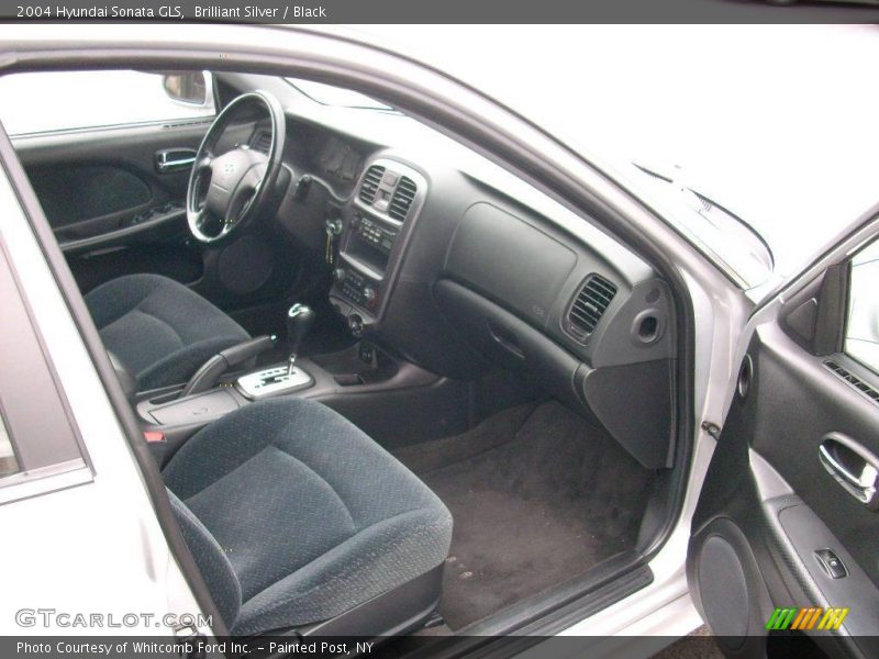 Brilliant Silver / Black 2004 Hyundai Sonata GLS