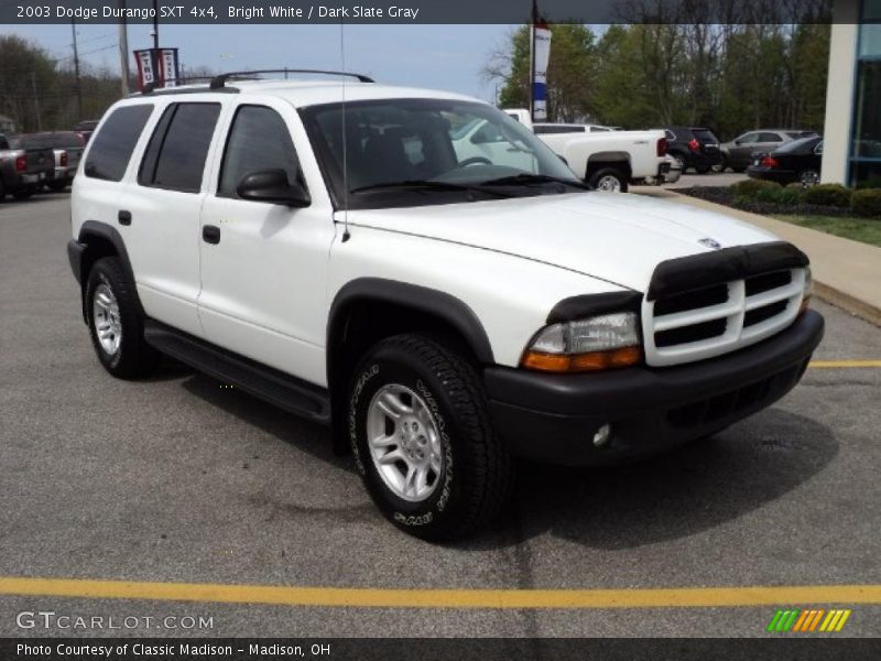 Bright White / Dark Slate Gray 2003 Dodge Durango SXT 4x4