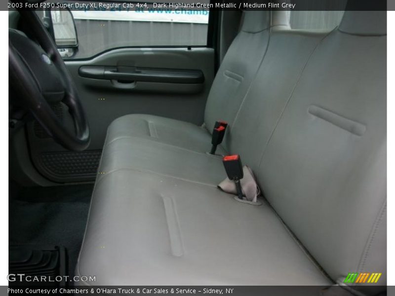 Dark Highland Green Metallic / Medium Flint Grey 2003 Ford F250 Super Duty XL Regular Cab 4x4
