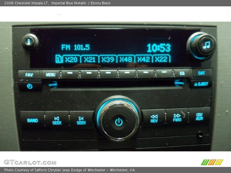 Imperial Blue Metallic / Ebony Black 2008 Chevrolet Impala LT