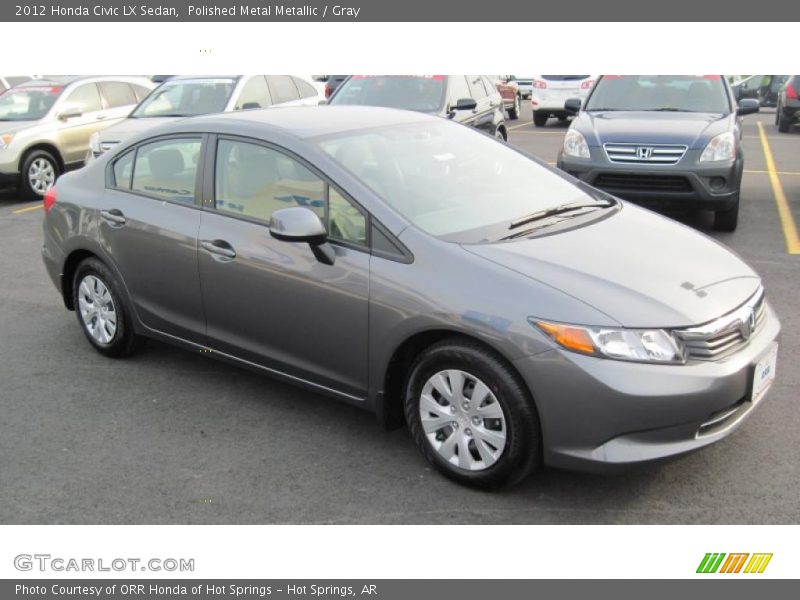 Polished Metal Metallic / Gray 2012 Honda Civic LX Sedan