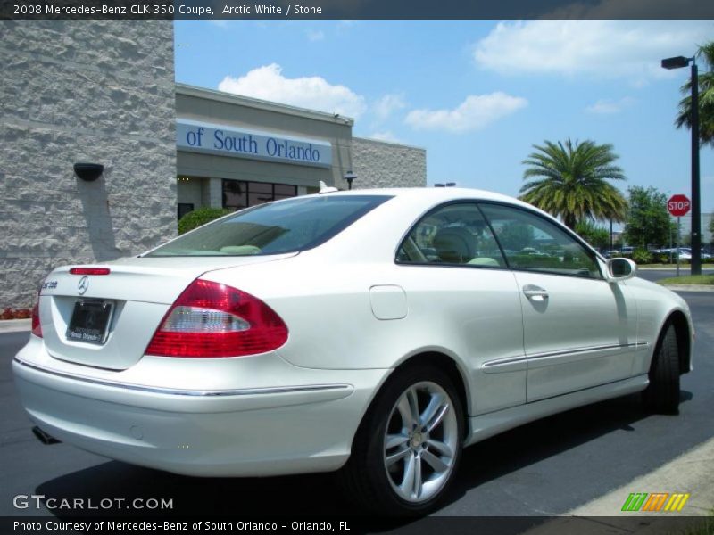 Arctic White / Stone 2008 Mercedes-Benz CLK 350 Coupe