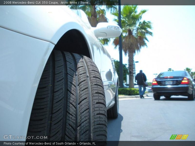 Arctic White / Stone 2008 Mercedes-Benz CLK 350 Coupe